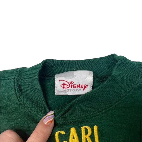 Disney VTG Y2K Monster Inc Mike Wazowski Crewneck Sweatshirt Green Youth M 10/12 - Picture 5 of 5